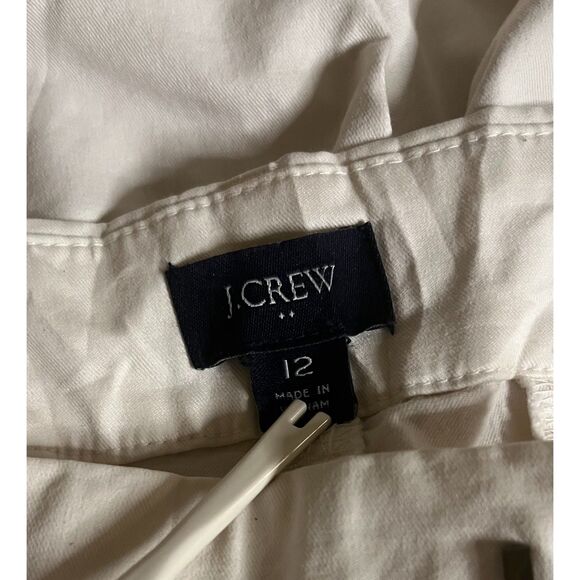 J CREW Women's Frankie Bermuda White Chino Shorts 8.5" Inseam Sz 12 - Picture 4 of 5